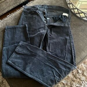 Navy blue Brandy Melville button snap corduroys in excellent condition.